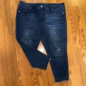 Melissa McCarthy Seven7 Dark Indigo Cropped Skinny Jeans